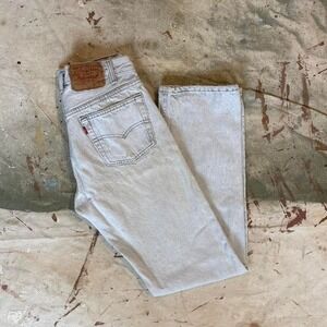 Vintage Grey Light Wash Levi's 501 Jeans Measure 28x30 Made in the USA